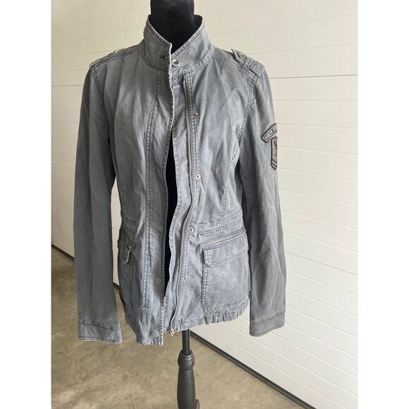 Aeropostale Gray Full Zip Jacket - Women's Size M - Picture 1 of 9